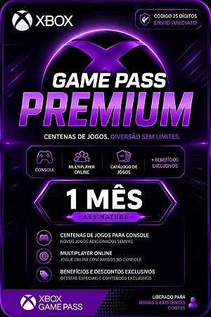 Xbox Game Pass Premium 1 Mês - Gift Card | Playgamescard