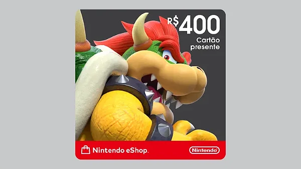 Cartão Presente Nintendo eShop R$ 400,00 - Envio Imediato Playgamescard