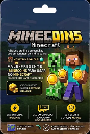 Minecoins 1720 Moedas Minecraft — Cartão Presente Digital