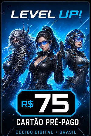 Cartão Pré-Pago Level Up R$ 75 - Código Digital Brasil