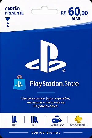 Gift Card PlayStation Store R$ 60 - Cartão Presente Brasil