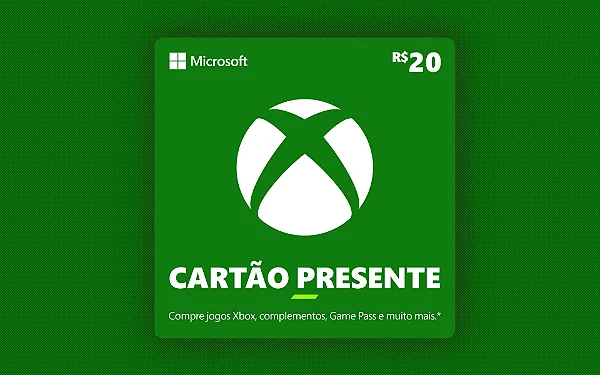 Gift Card Xbox R$ 20,00 - Código Digital Oficial