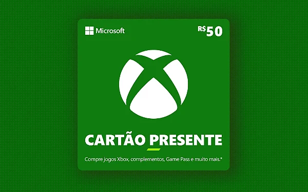 Gift Card Xbox R$ 50,00 - Código Digital - Entrega Ágil