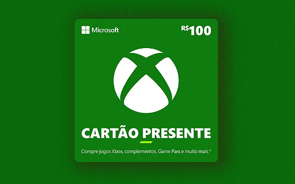 Gift Card Xbox R$ 100,00 - Código Digital Original - Envio Rápido