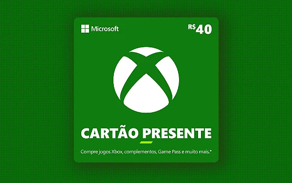 Gift Card Xbox R$ 40,00 - Código Digital Original - Envio Imediato