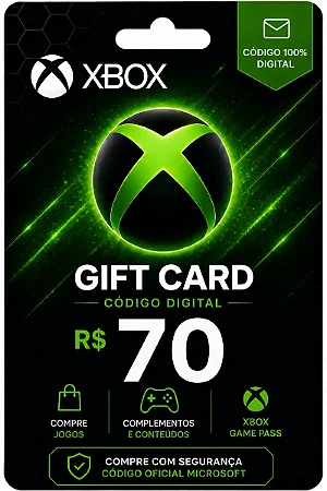 Gift Card Xbox R$ 70,00 - Código Digital - Envio Imediata