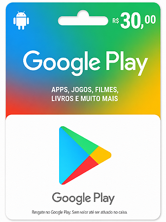 Gift Card Google Play R$ 30 - Código Digital
