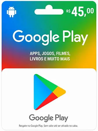 Gift Card Google Play R$ 45 - Código Digital