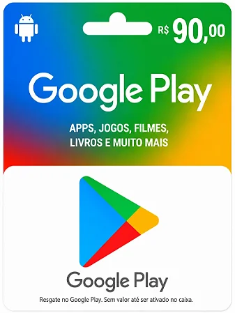 Gift Card Google Play R$ 90 - Código Digital
