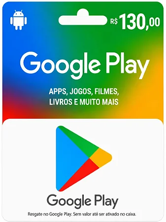 Gift Card Google Play R$ 130 - Código Digital