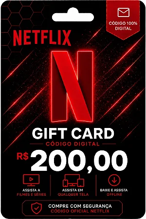 Gift Card Netflix R$ 150 Código Digital - Envio Imediato
