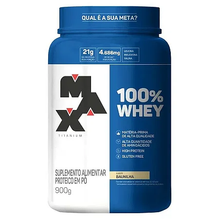 WHEY 100% CONCENTRADO - MAX TITANIUM (900G)