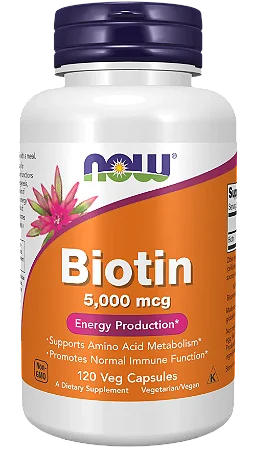 BIOTINA 5.000Mcg 120 CÁPSULAS - NOW FOODS
