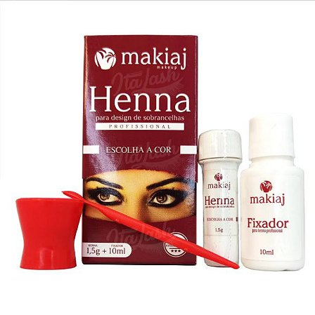 Henna + Fixador + Dappen + Potinho - Makiaj