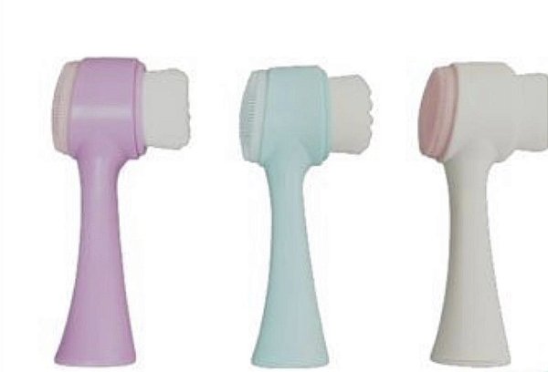 Escova de Limpeza Facial 2x1 Massageadora Manual