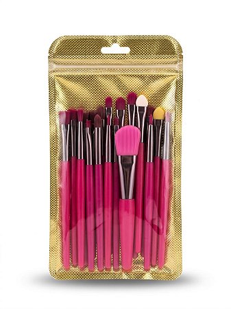 Kit 20 Pincéis (Rosa)