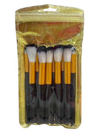 Kit 10 Pincéis Kabuki - Preto