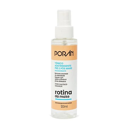 Tônico Adstringente Pré e Pós Make 120ml - Porán