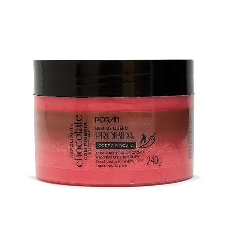 Esfoliante Corpo e Rosto Chocolate com Pimenta 240g - Porán