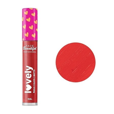 Batom Líquido Matte Lovely Cor 01 - Face Beautiful