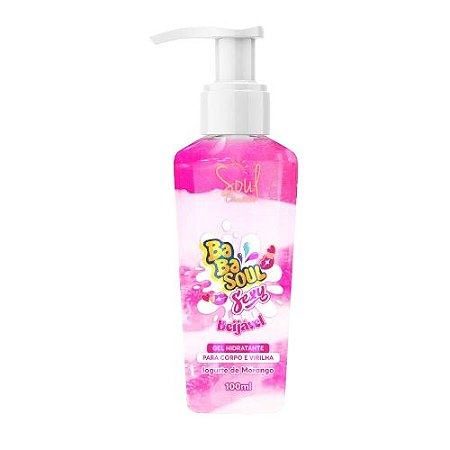 Gel Hidratante para Corpo e Virilha Iorgute de Morango 100ml - Babasoul