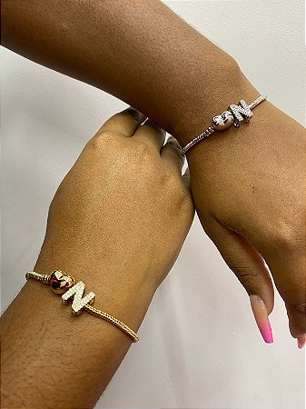 Pulseira Letra N - NÃO HÁ TROCA