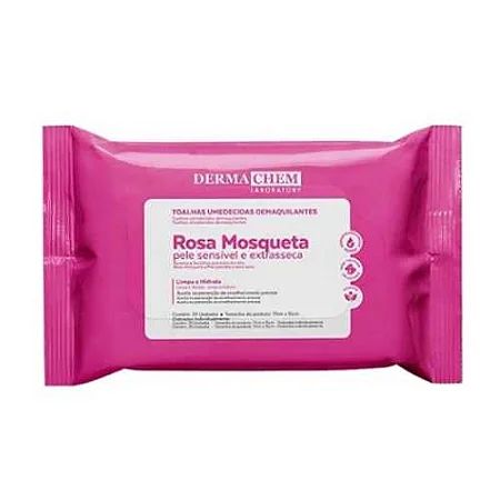 Toalhas Umidecidas Demaquilante Rosa Mosqueta - Dermachen