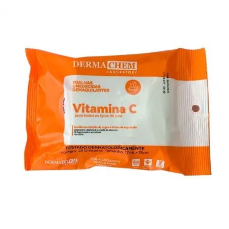 Toalhas Umidecidas Demaquilante Vitamina C - Dermachen