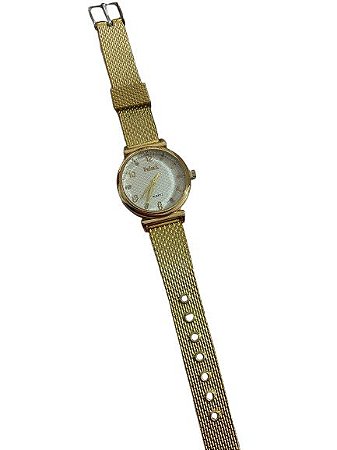 Relógio Doluck Dourado com Fundo Branco - 01