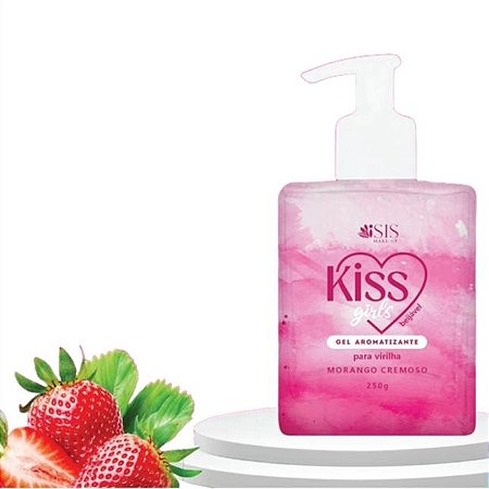 Gel Aromatizante Virilha Morango Cremoso - Kiss Girls