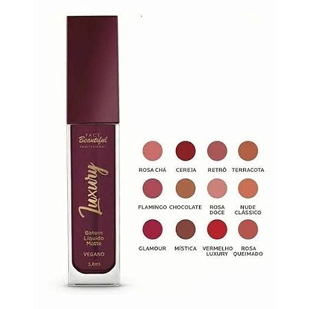 Batom Líquido Matte Vegano Chocolate LUXURY - Face Beautiful