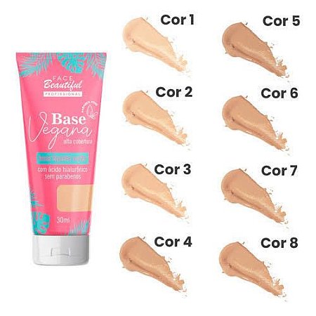 Base Vegana Alta Cobertura Cor 06 - Face Beautiful
