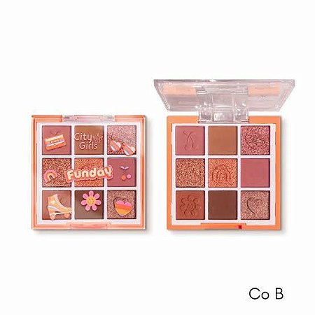 Paleta de Sombras 9 Cores Cor B - City Grils