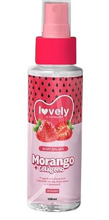 Body Splash Morango 100ml - Lovely