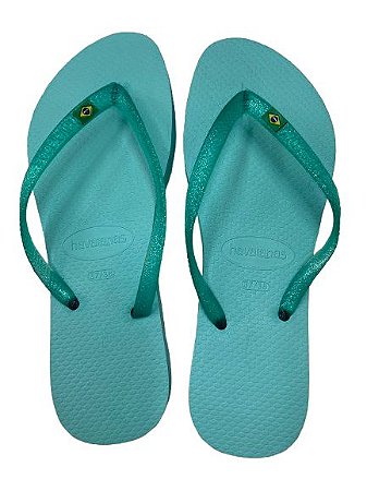 Chinelo Havaianas Verde Água N37/38 - NÃO HÁ TROCA