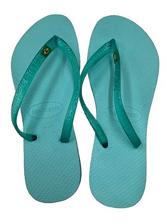 Chinelo Havaianas Verde Água N35/36 - NÃO HÁ TROCA