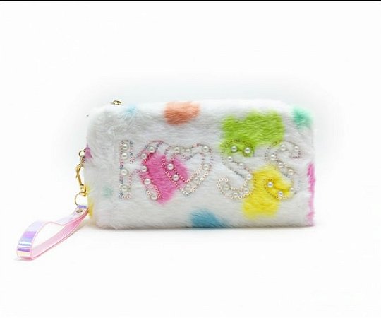 Necessaire Kiss Branca Colorida