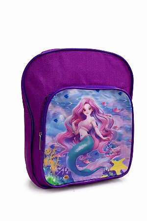 Mochila Infantil Roxa Sereia