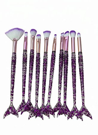 Kit 10 Pinceis Sereia (COR ALEATORIA)