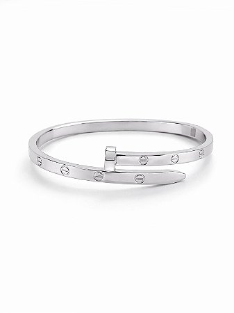 Bracelete Prego Liso em Aço Inoxidável N04 - NÃO HÁ TROCA