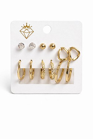 Kit C/6 Brincos N12 - NÃO HÁ TROCA