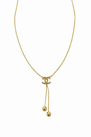 Colar Duplo Pingente Dourado em Aço Inoxidável N17 - NÃO HÁ TROCA