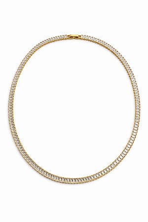 Choker Riviera Cristal Dourado - NÃO HÁ TROCA