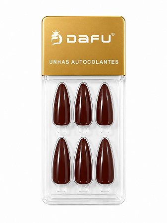 Unha Stilleto Autocolante Vinho - Dafu