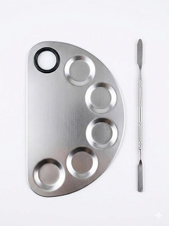Placa de Aço Inox e Espátula