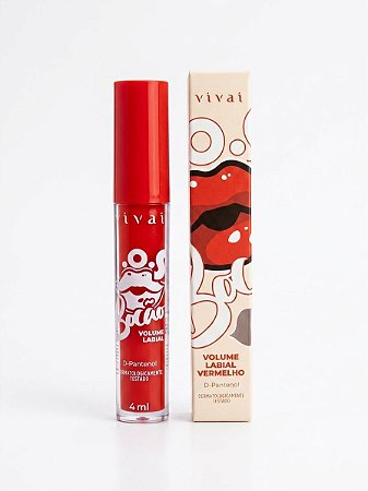 Gloss Volume Labial Vermelho - Vivai