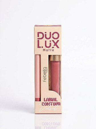 Batom Líquido & Contorno Labial Duo Lux Cor 03 - Febella