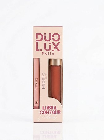 Batom Líquido & Contorno Labial Duo Lux Cor 04 - Febella