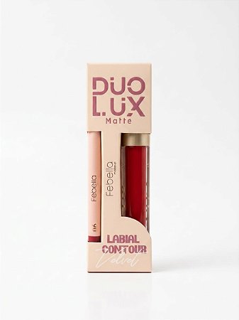 Batom Líquido & Contorno Labial Duo Lux Cor 06 - Febella