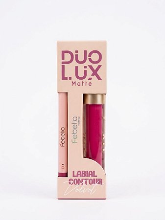 Batom Líquido & Contorno Labial Duo Lux Cor 07 - Febella